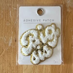 Gold and White Adhesive Patch